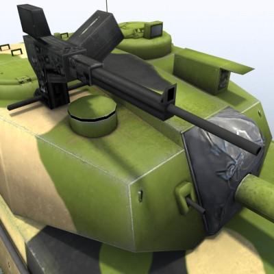 3D Model of Game-ready model of Chinese PTL02 100mm Wheeled Assault Gun - 3D Render 6